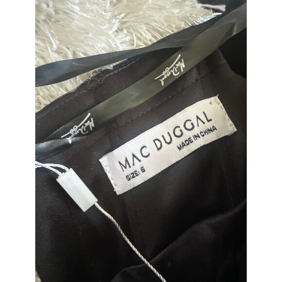 Mac Duggal 20747 Black Pearl Beaded High-Low Tulle Gown – Size 6 NWOT - Picture 10 of 10